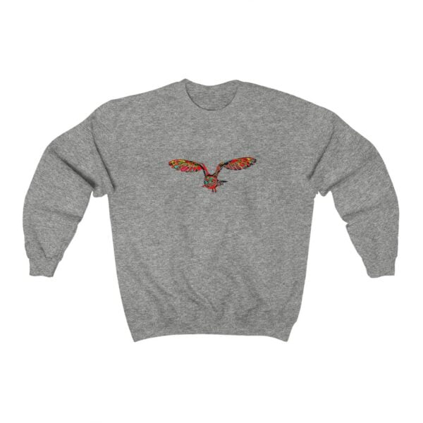 Flying Glimfeather Owl Crewneck Sweatshirt Men's Clothing Glimfeather Owl 7