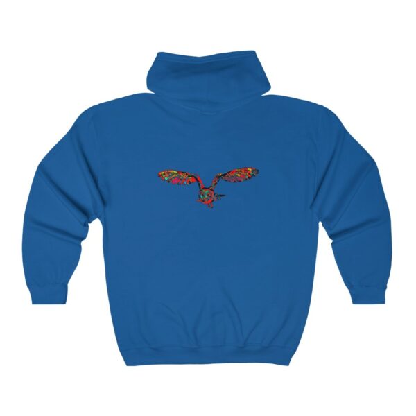 Unisex Heavy Blend™ Full Zip Hooded Sweatshirt Hoodies Glimfeather Owl 12