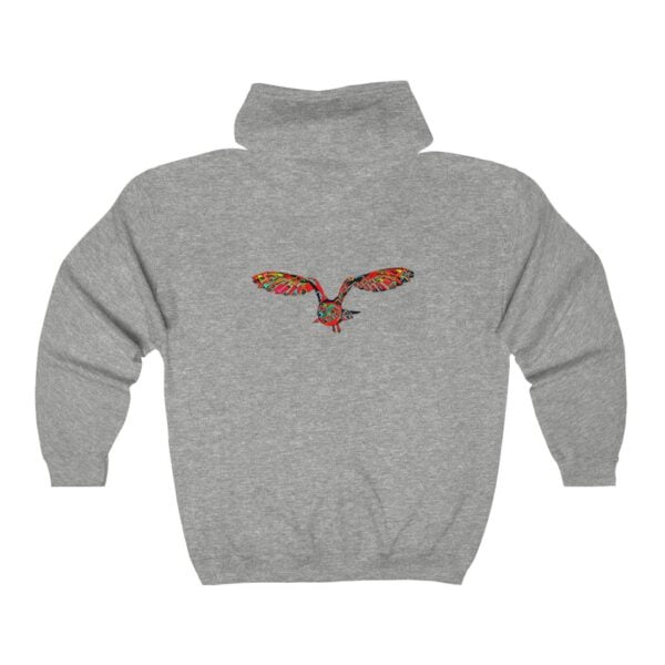 Unisex Heavy Blend™ Full Zip Hooded Sweatshirt Hoodies Glimfeather Owl 6