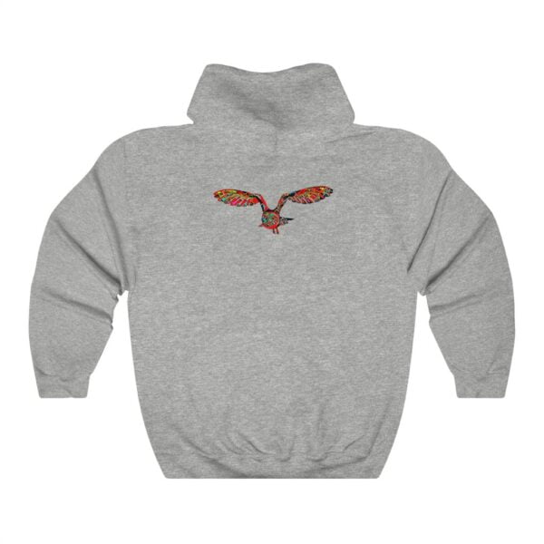 Minimalistic Glimfeather Abstract Flying Owl Hooded Sweatshirt 8