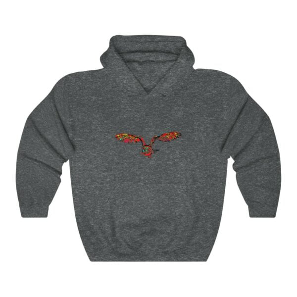 Minimalistic Glimfeather Abstract Flying Owl Hooded Sweatshirt 11