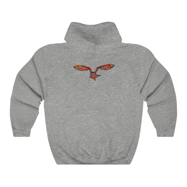 Minimalistic Glimfeather Abstract Flying Owl Hooded Sweatshirt 6