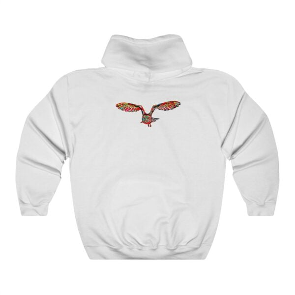 Minimalistic Glimfeather Abstract Flying Owl Hooded Sweatshirt 2