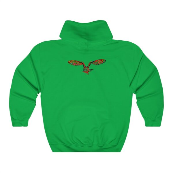 Minimalistic Glimfeather Abstract Flying Owl Hooded Sweatshirt 10