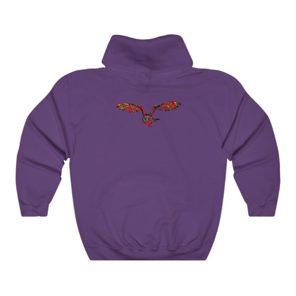 Minimalistic Glimfeather Abstract Flying Owl Hooded Sweatshirt 16