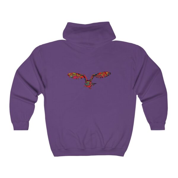 Unisex Heavy Blend™ Full Zip Hooded Sweatshirt Hoodies Glimfeather Owl 14