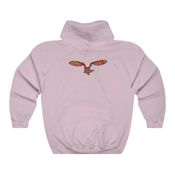 Minimalistic Glimfeather Abstract Flying Owl Hooded Sweatshirt 18